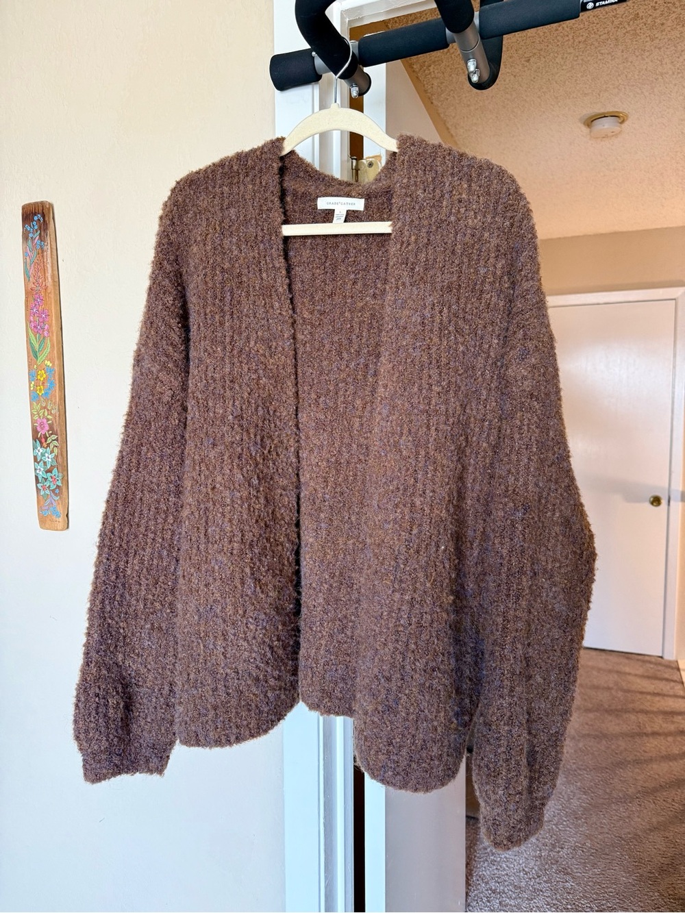 Brown oversized Grade & Gather cardigan